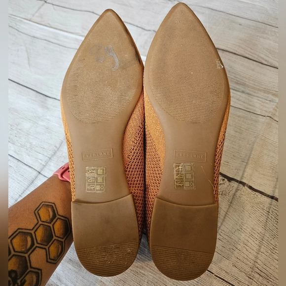 Everlane Women’s •Size 10.5• The 40 Hour Flat Pointed Toe Shoes Comfort Toffee - Picture 9 of 11